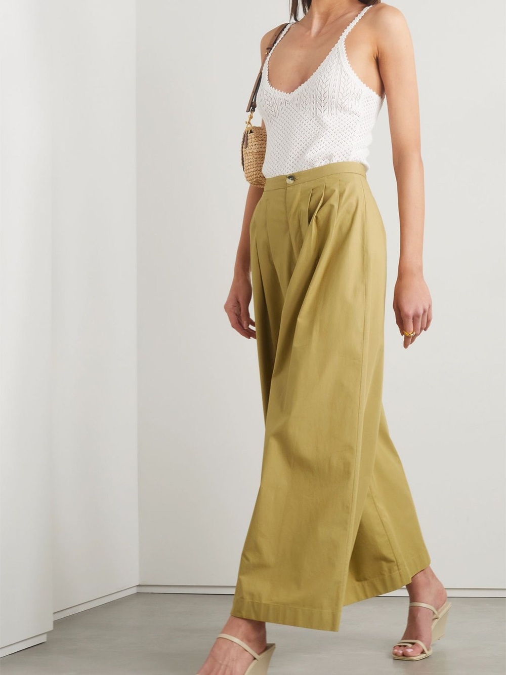 Doen Valentin High-rise wide-leg chinos size 12